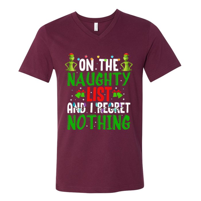 IM On The Naughty List And I Regret Nothing V-Neck T-Shirt