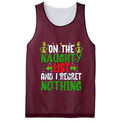 IM On The Naughty List And I Regret Nothing Mesh Reversible Basketball Jersey Tank