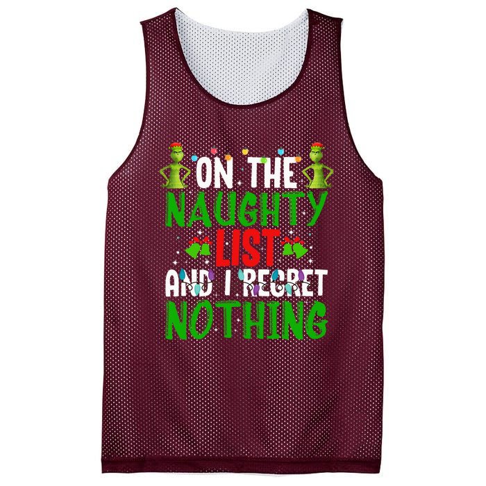 IM On The Naughty List And I Regret Nothing Mesh Reversible Basketball Jersey Tank