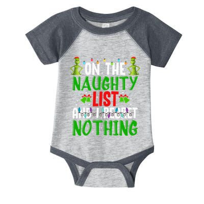 IM On The Naughty List And I Regret Nothing Infant Baby Jersey Bodysuit