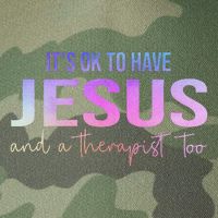 ItS Ok To Have Jesus And A Therapist Too Funny Christian Legacy Tie Dye Trucker Hat