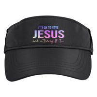 ItS Ok To Have Jesus And A Therapist Too Funny Christian Adult Drive Performance Visor