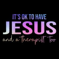 ItS Ok To Have Jesus And A Therapist Too Funny Christian 16 in Basic Backpack