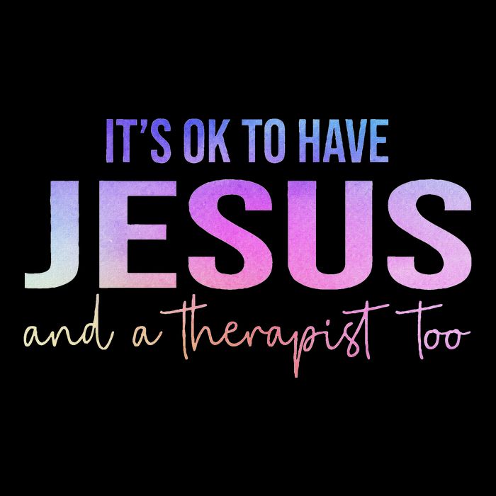 ItS Ok To Have Jesus And A Therapist Too Funny Christian 16 in Basic Backpack