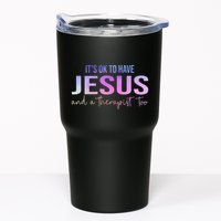 ItS Ok To Have Jesus And A Therapist Too Funny Christian Tumbler