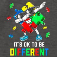 It’s OK To Be Different Dabbing Puzzle Autism Vector Backpack