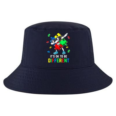 It’s OK To Be Different Dabbing Puzzle Autism Cool Comfort Performance Bucket Hat