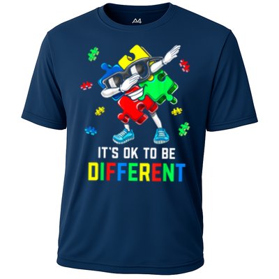 It’s OK To Be Different Dabbing Puzzle Autism Cooling Performance Crew T-Shirt