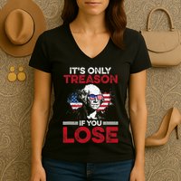 Its Only Treason If You Lose History Women's V-Neck T-Shirt