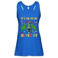 Its Ok To Be Different Autism Awareness Dinosaur Cute Trex Gift Ladies Essential Flowy Tank