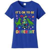 Its Ok To Be Different Autism Awareness Dinosaur Cute Trex Gift Women's T-Shirt