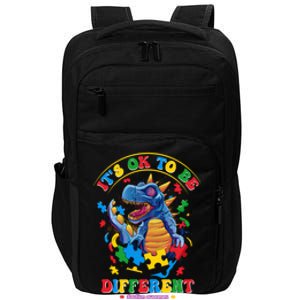 ItS Ok To Be Different Autism Awareness Dinosaur Great Gift Impact Tech Backpack