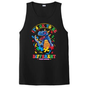 ItS Ok To Be Different Autism Awareness Dinosaur Great Gift PosiCharge Competitor Tank