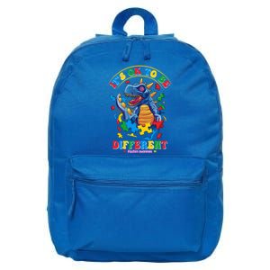 ItS Ok To Be Different Autism Awareness Dinosaur Great Gift 16 in Basic Backpack