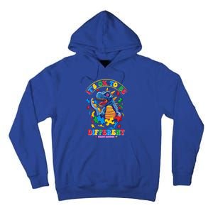 ItS Ok To Be Different Autism Awareness Dinosaur Great Gift Tall Hoodie