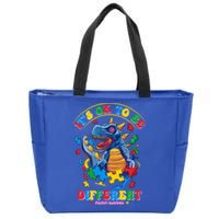 ItS Ok To Be Different Autism Awareness Dinosaur Great Gift Zip Tote Bag