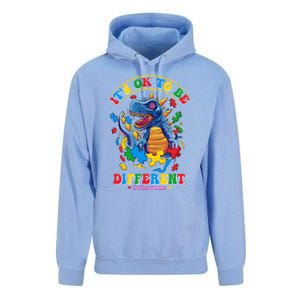 ItS Ok To Be Different Autism Awareness Dinosaur Great Gift Unisex Surf Hoodie