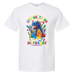 ItS Ok To Be Different Autism Awareness Dinosaur Great Gift Garment-Dyed Heavyweight T-Shirt