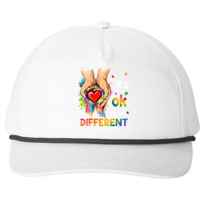 Its Ok To Be Different Autism Awareness Matching Family 2024 Gift Snapback Five-Panel Rope Hat