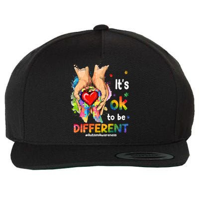 Its Ok To Be Different Autism Awareness Matching Family 2024 Gift Wool Snapback Cap