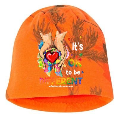 Its Ok To Be Different Autism Awareness Matching Family 2024 Gift Kati - Camo Knit Beanie