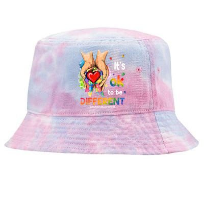 Its Ok To Be Different Autism Awareness Matching Family 2024 Gift Tie-Dyed Bucket Hat