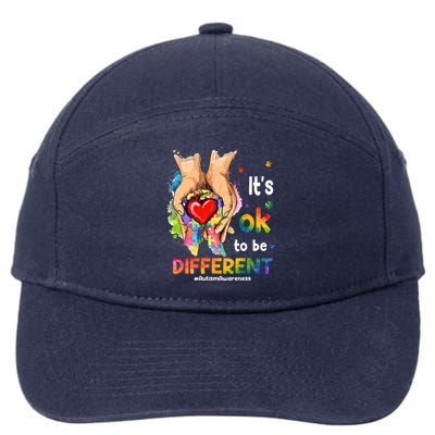 Its Ok To Be Different Autism Awareness Matching Family 2024 Gift 7-Panel Snapback Hat