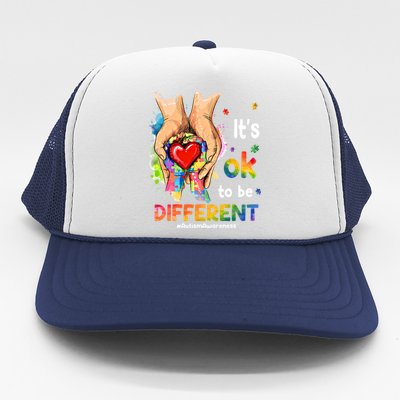 Its Ok To Be Different Autism Awareness Matching Family 2024 Gift Trucker Hat