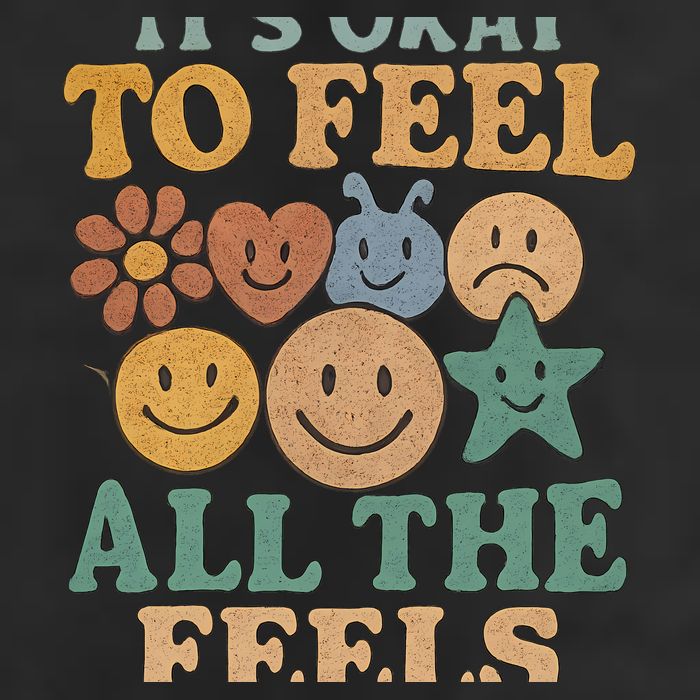 It's Okay to Feel All the Feels Cool Comfort Performance Bucket Hat