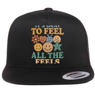 It's Okay to Feel All the Feels Flat Bill Trucker Hat