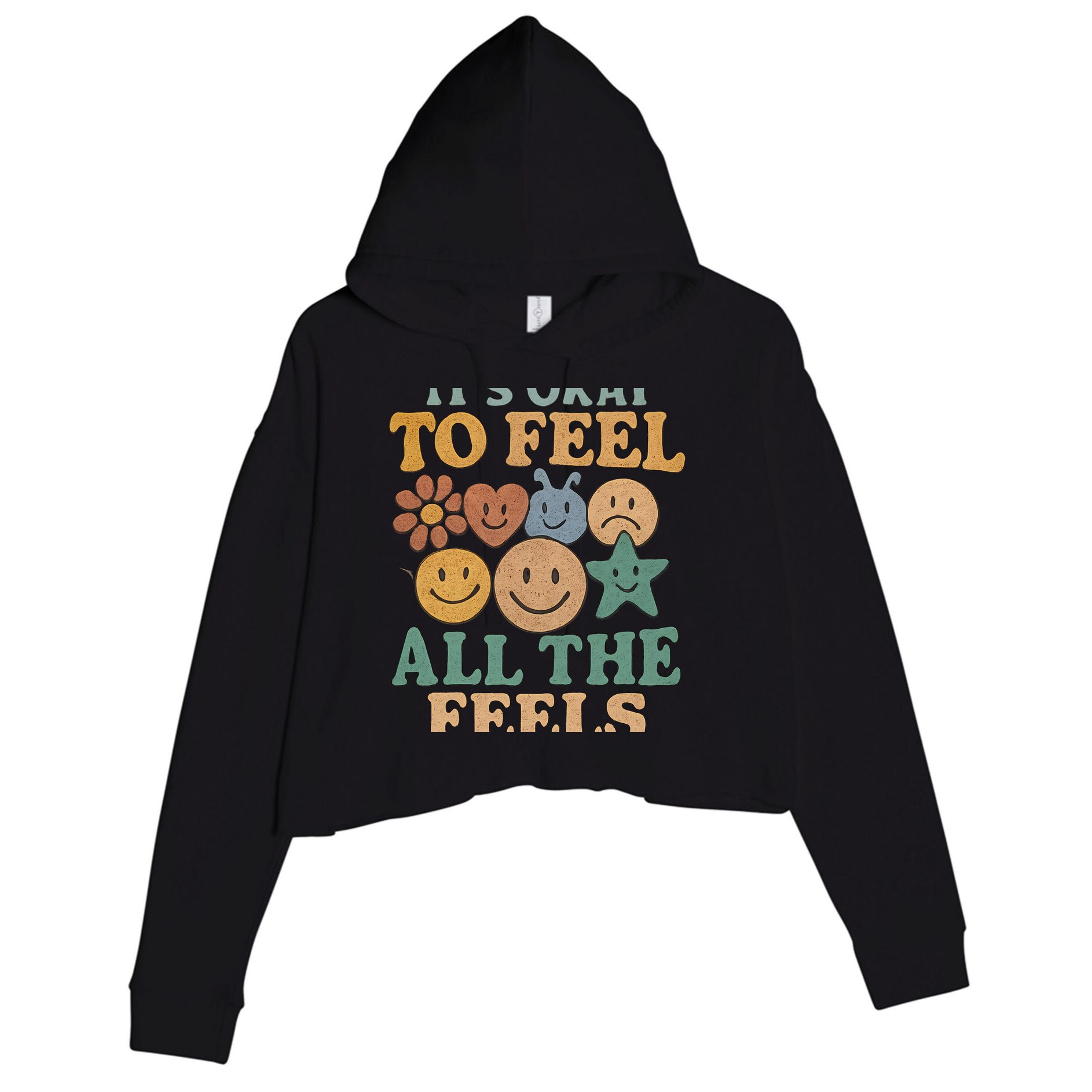 It's Okay to Feel All the Feels Crop Fleece Hoodie