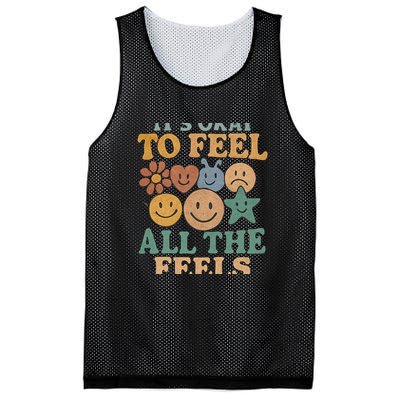 It's Okay to Feel All the Feels Mesh Reversible Basketball Jersey Tank
