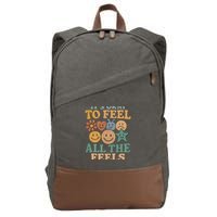 It's Okay to Feel All the Feels Cotton Canvas Backpack