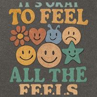 It's Okay to Feel All the Feels Cotton Canvas Backpack