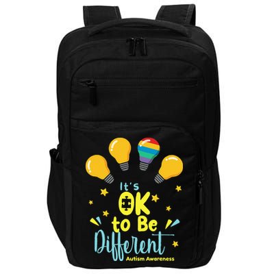 It's OK To Be Different Cute Autism Awareness Quote Impact Tech Backpack