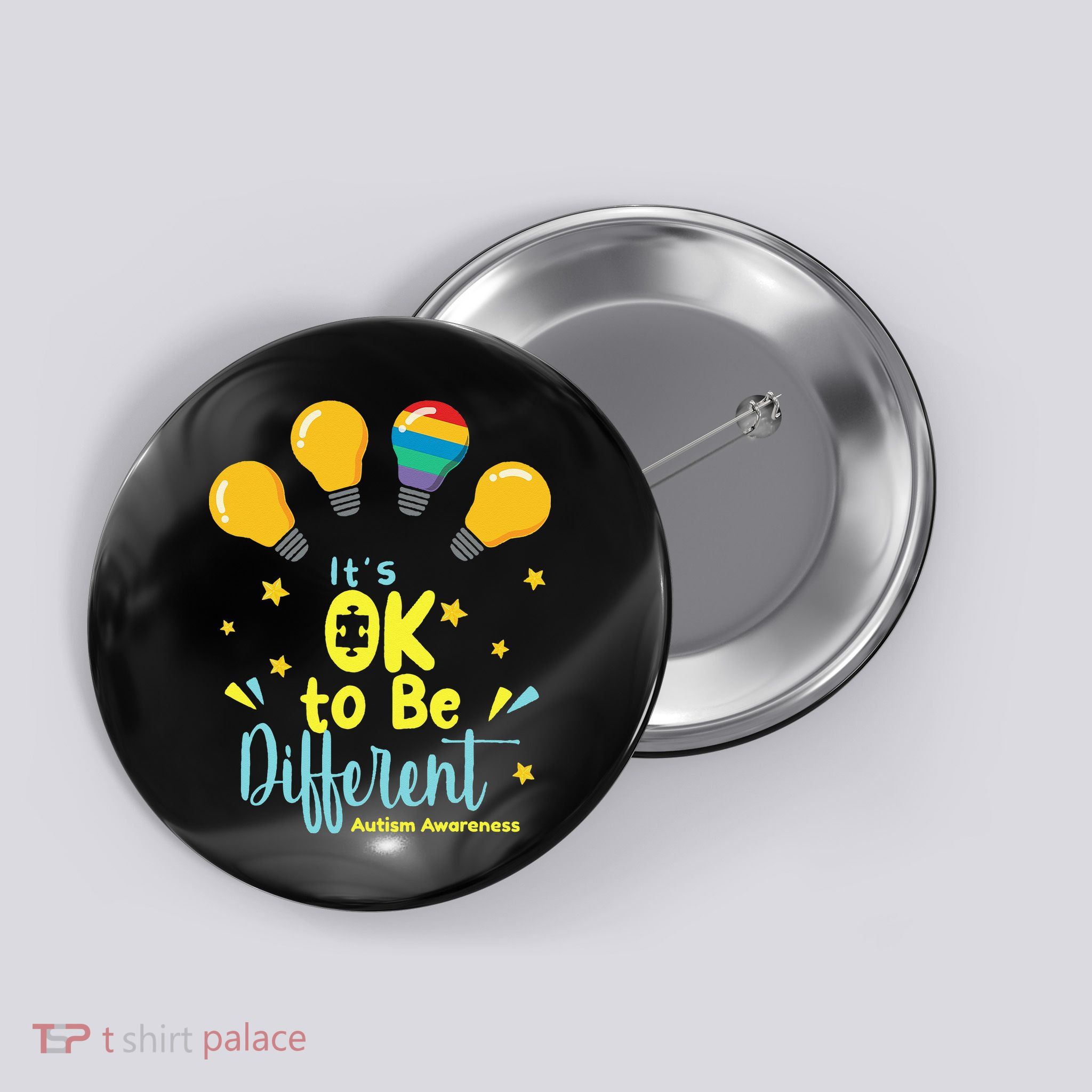 It's OK To Be Different Cute Autism Awareness Quote Button