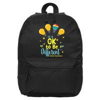 It's OK To Be Different Cute Autism Awareness Quote 16 in Basic Backpack