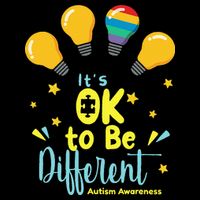 It's OK To Be Different Cute Autism Awareness Quote 16 in Basic Backpack