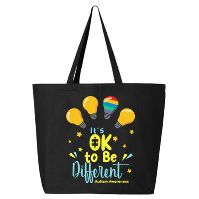 It's OK To Be Different Cute Autism Awareness Quote 25L Jumbo Tote