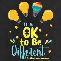 It's OK To Be Different Cute Autism Awareness Quote 25L Jumbo Tote