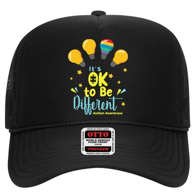 It's OK To Be Different Cute Autism Awareness Quote Trucker Hat