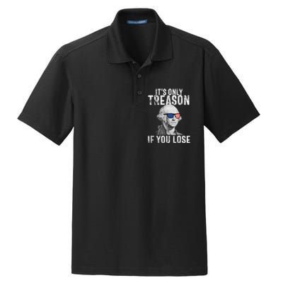 ItS Only Treason If You Lose George Washington Dry Zone Grid Polo