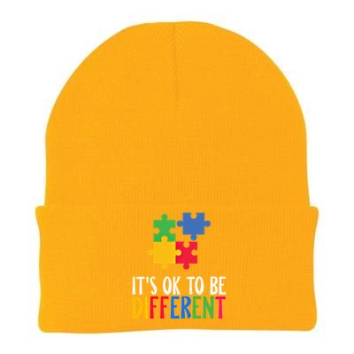 Its Ok To Be Different Be Kind Autism Awareness Autism Meaningful Gift Knit Cap Winter Beanie