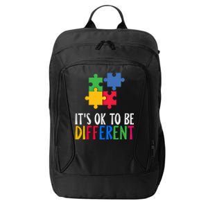 Its Ok To Be Different Be Kind Autism Awareness Autism Meaningful Gift City Backpack