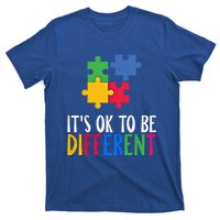 Its Ok To Be Different Be Kind Autism Awareness Autism Meaningful Gift T-Shirt