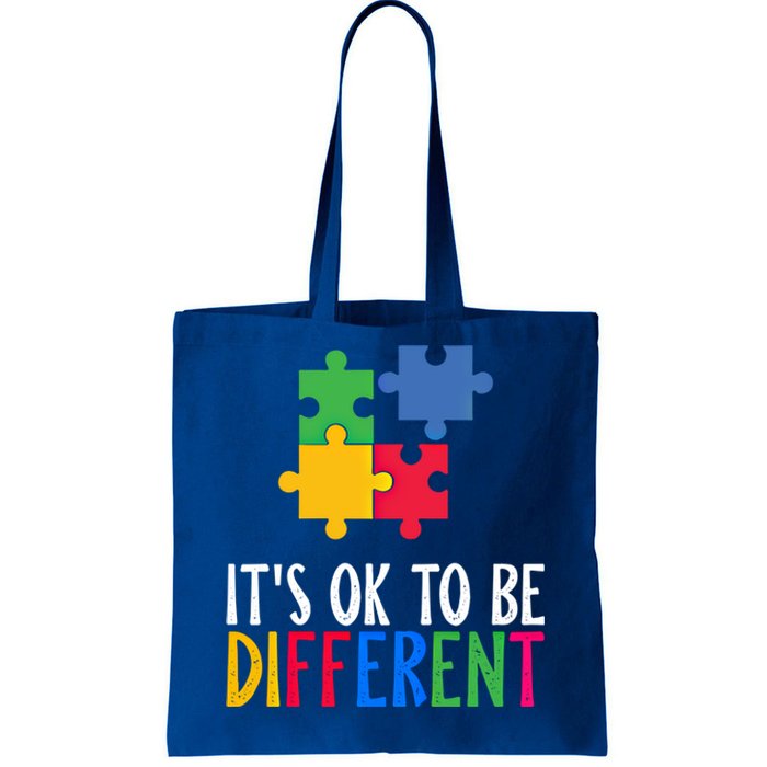 Its Ok To Be Different Be Kind Autism Awareness Autism Meaningful Gift Tote Bag