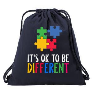 Its Ok To Be Different Be Kind Autism Awareness Autism Meaningful Gift Drawstring Bag