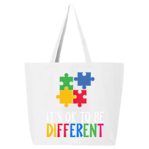 Its Ok To Be Different Be Kind Autism Awareness Autism Meaningful Gift 25L Jumbo Tote