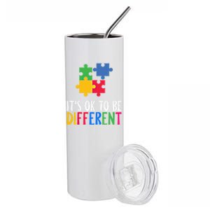 Its Ok To Be Different Be Kind Autism Awareness Autism Meaningful Gift Stainless Steel Tumbler