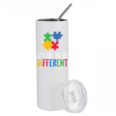 Its Ok To Be Different Be Kind Autism Awareness Autism Meaningful Gift Stainless Steel Tumbler